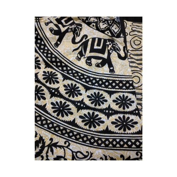 Pottery Barn Wall Art Elephant Tapestry 80x50" Hand Made Screen Print IMPERFECT - Picture 2 of 6